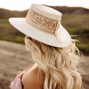 HATS N ROSES MIA BOATER HAT